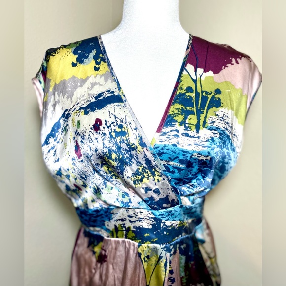 Akiko Silk Pockets Midi Empire Waist Dress - Picture 4 of 14